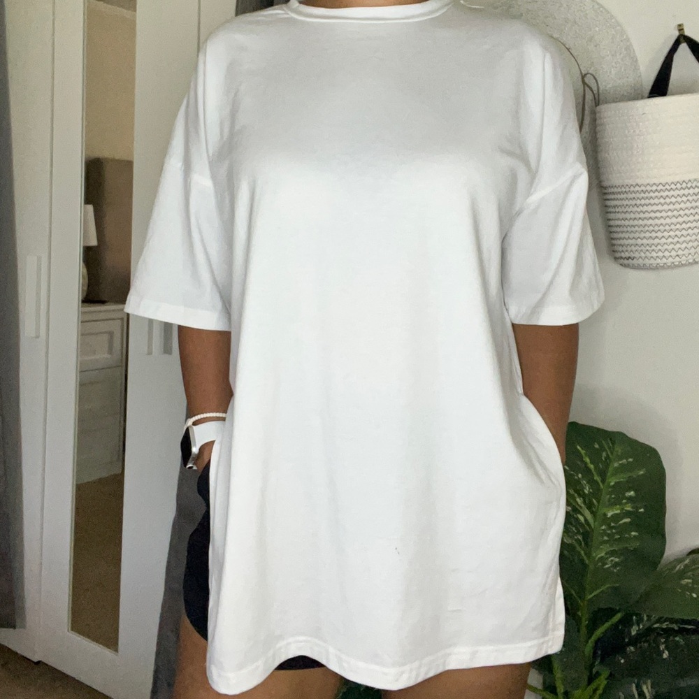 Shein White Oversized Tee